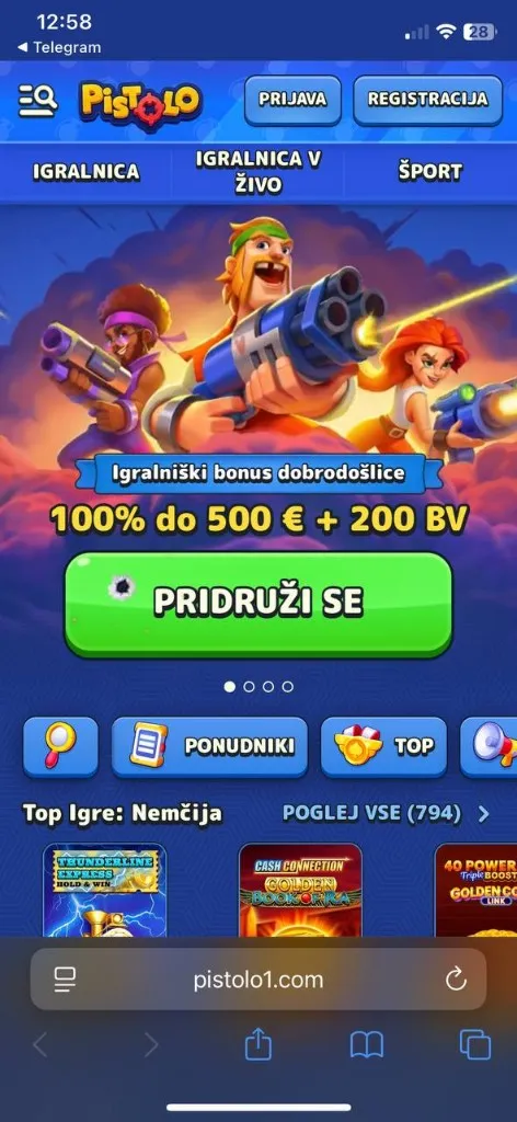 Pistolo mobilni — Bonus Crab
